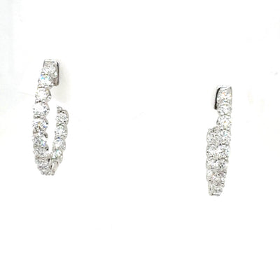 HOOPS EARRINGS 14KW FG VS2 CVD DIA 2.94CTS
