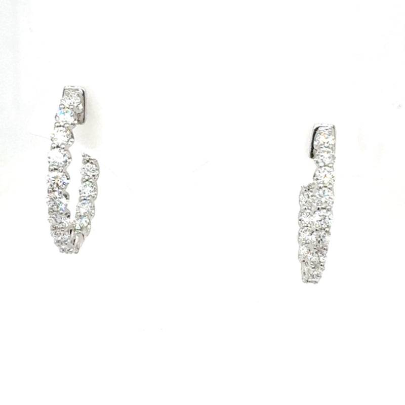 HOOPS EARRINGS 14KW FG VS2 CVD DIA 2.94CTS