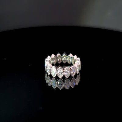 MARQUISE ETERNITY BAND 14KW EF VS1 HPHT DIA 5.53CTS