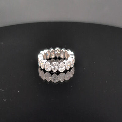 PEAR ETERNITY BAND 14KW EF VS1 HPHT DIA 5.49CTS