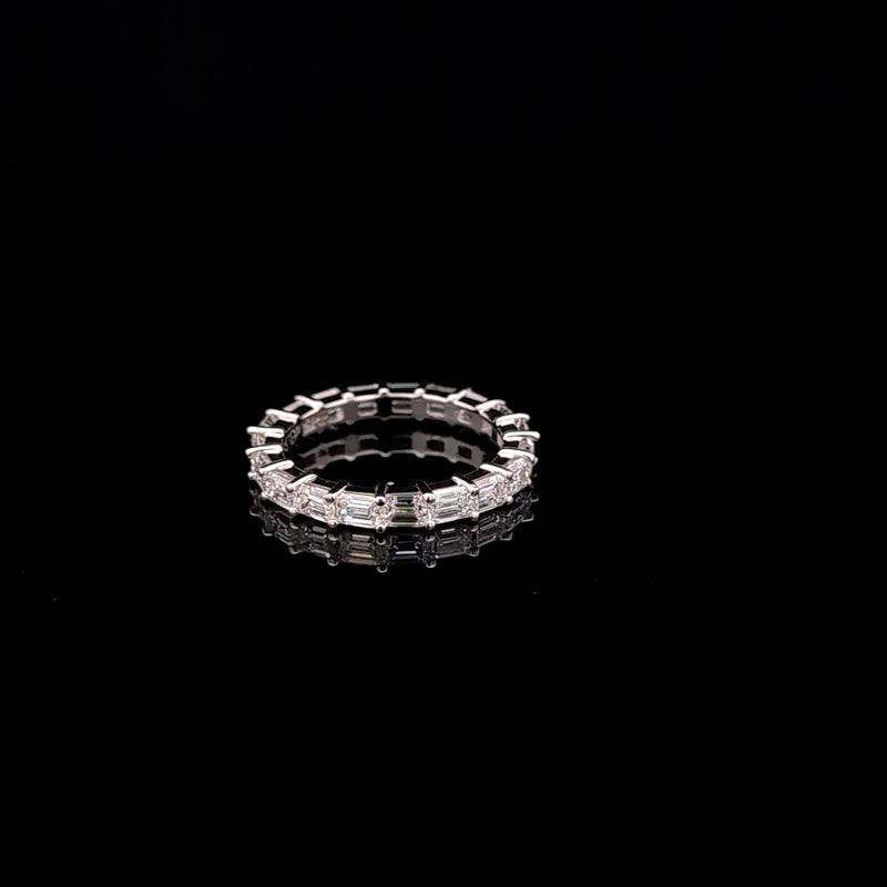 E-W EMERALD ETERNITY RING 14KW EF VS1 HPHT DIA 2.77 CTS