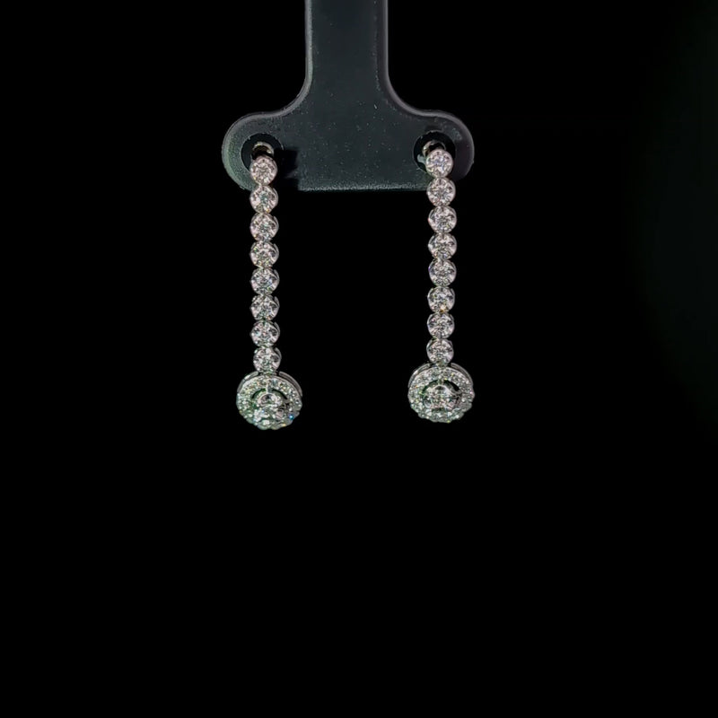 DROP EARRING 14KW FG VS2 CVD DIA 0.45CTS