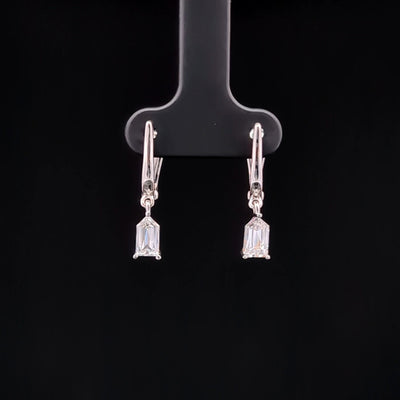 DROP EARRING 14KW E VS1 HPHT DIA 0.90CTS
