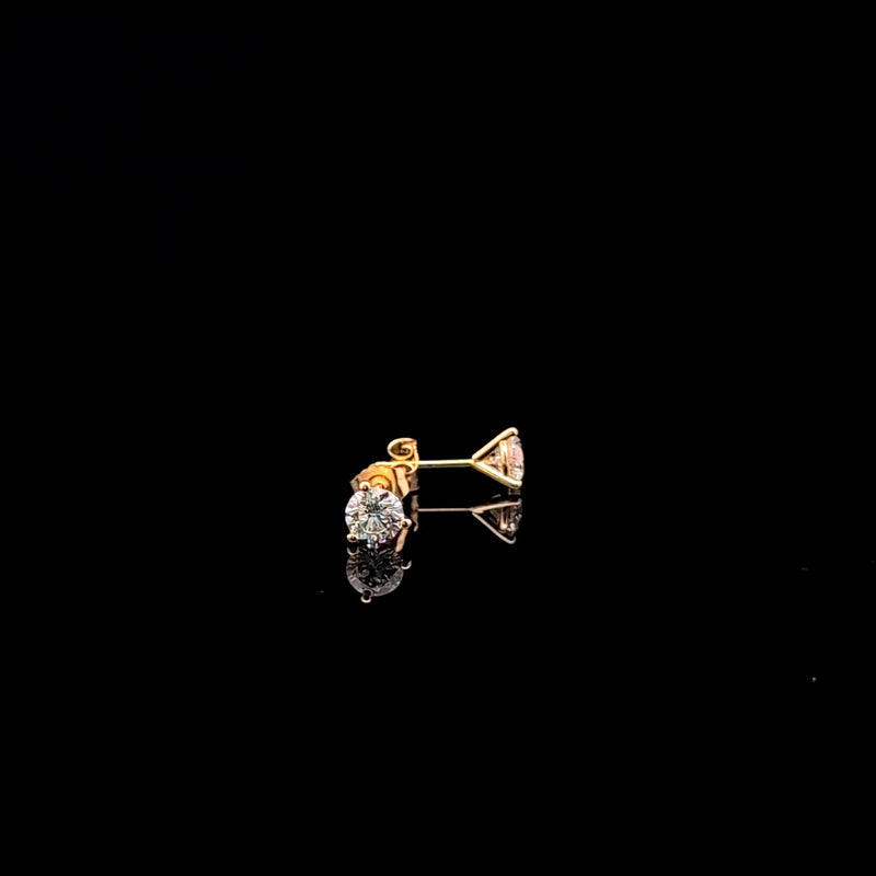 MARTINI STUD EARRINGS 14KY FG VS2 CVD DIA 1.01CTS