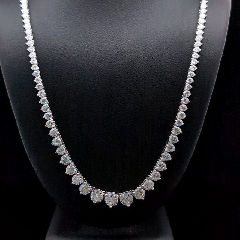 (0.54CT) RIVIERA NECKLACE 14KW EF VS2 HPHT DIA 10.69CTS