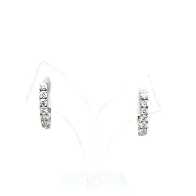 HOOPS EARRINGS 14KW EF VS2 HPHT DIA 1.33CTS