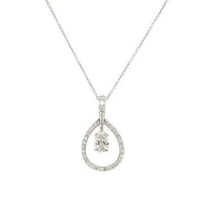 FANCY PENDANT 14KW GH HPHT DIA 0.53CTS