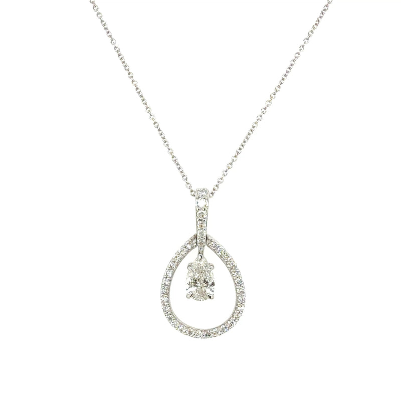 FANCY PENDANT 14KW GH HPHT DIA 0.53CTS