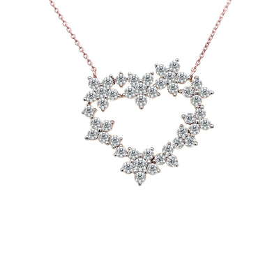 HEART PENDANT 14KR EF I2 CVD DIA 1.9CTS