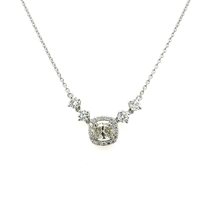 FANCY PENDANT 14KW HI VS2 HPHT DIA 1.02CTS
