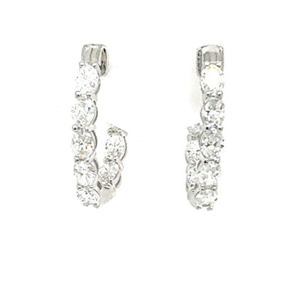 HOOPS EARRINGS 14KW EF VS1 HPHT DIA 2.72CTS