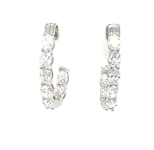 HOOPS EARRINGS 14KW EF VS1 HPHT DIA 2.72CTS