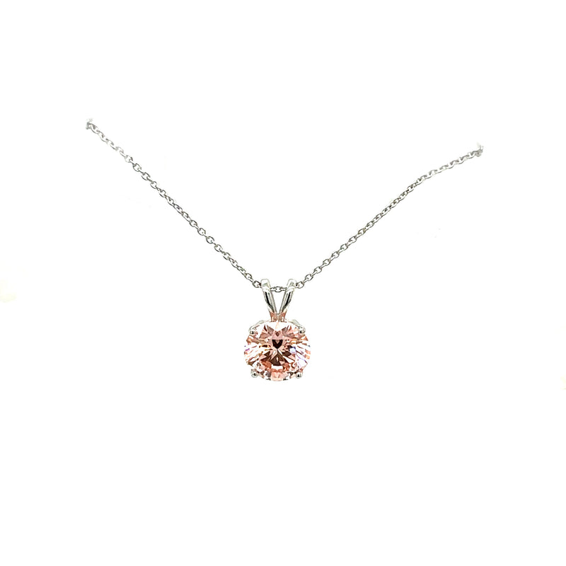 SOLITAIRE PENDANTS 14KW PINK VS2 CVD DIA 2.34CTS