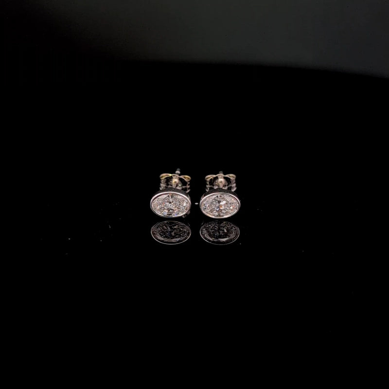 STUD EARRING 14KW EF VS1 HPHT DIA 0.86CTS