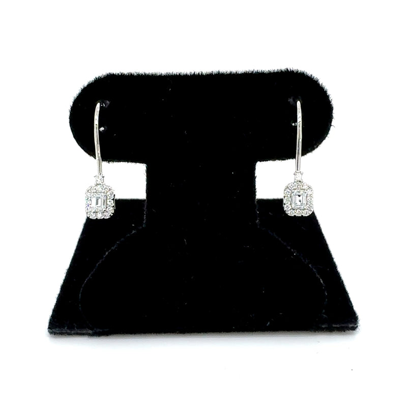 FANCY EARRINGS 14KW EF VS1 HPHT DIA 0.45CTS