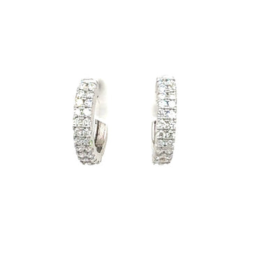 HOOPS EARRINGS 14KW EF VS2 HPHT DIA 1.04CTS