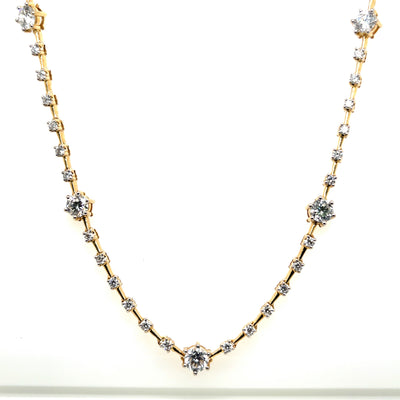 FANCY NECKLACE 18KY EF VS2 HPHT DIA 4.4CTS