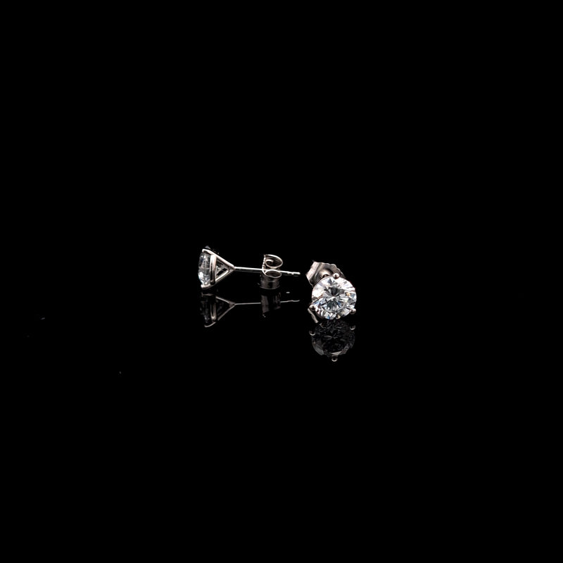 MARTINI STUD EARRINGS 14KW DE VS2 HPHT DIA 1.48CTS