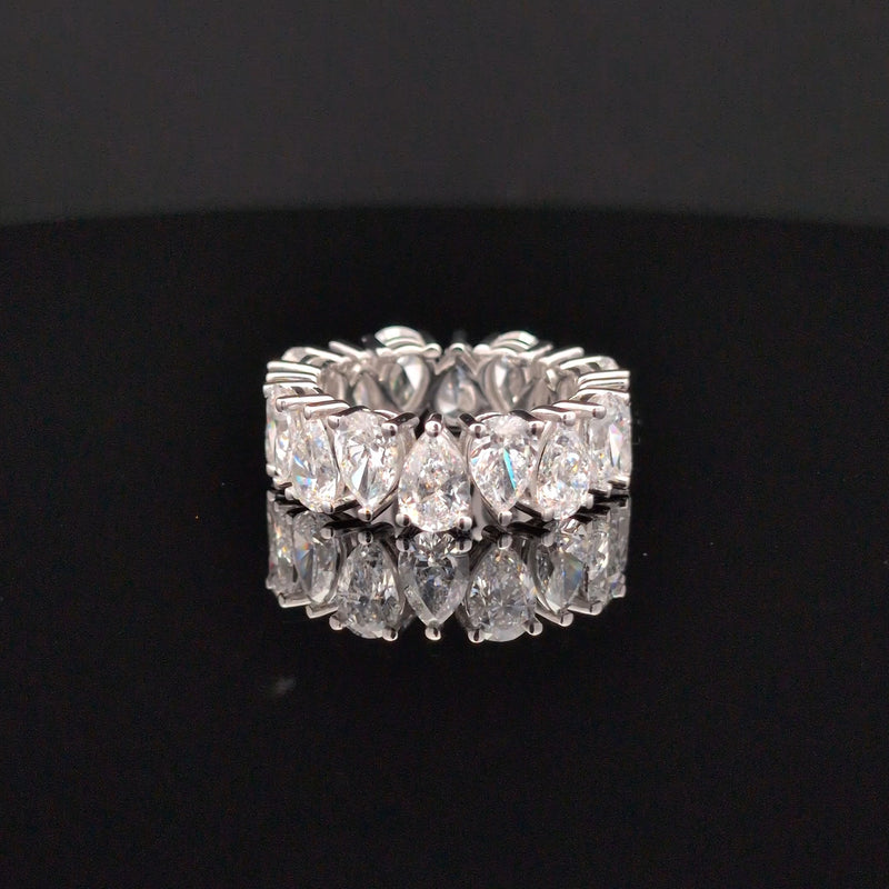 N-S PEAR SHAPE ETERNITY BAND 14KW EF VS1 HPHT DIA 7.58