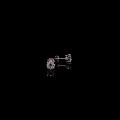 BASKET STUD EARRINGS 14KW DE VS2 HPHT DIA 1.07CTS