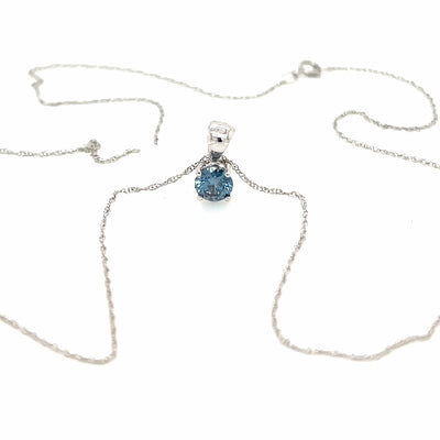 SOLITAIRE PENDANT 14KW BLUE VS CVD DIA 0.39CTS