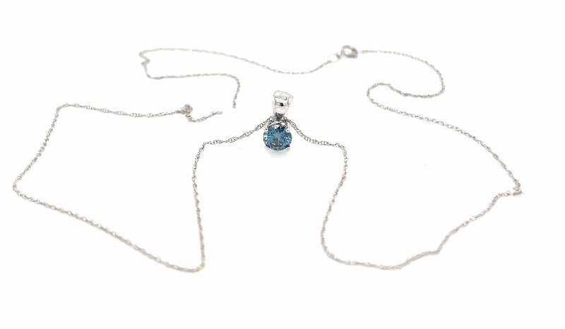 SOLITAIRE PENDANT 14KW BLUE VS CVD DIA 0.39CTS