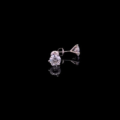 MARTINI STUD EARRINGS 14KW EF VS2 HPHT DIA 2.16CTS