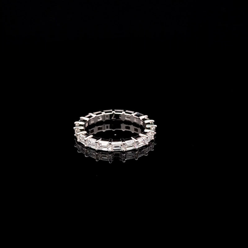 E-W EMERALD ETERNITY RING 14KW EF VS1 HPHT DIA 2.79 CTS