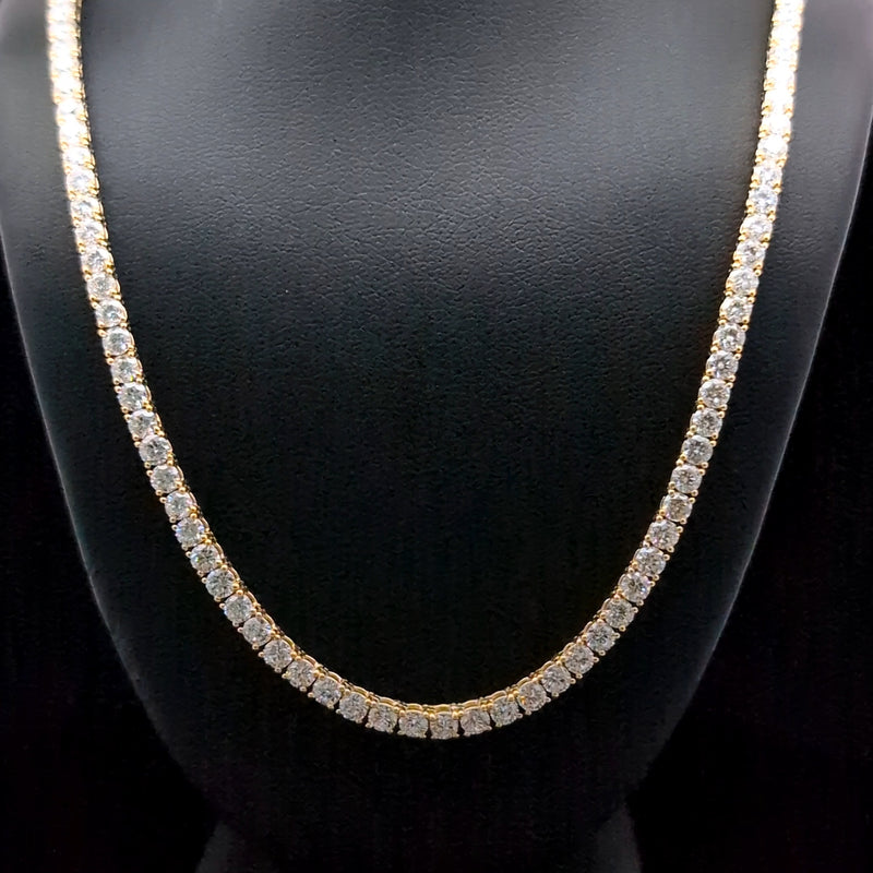 TENNIS NECKLACES 14KY EF VS2 HPHT DIA 18.24CTS