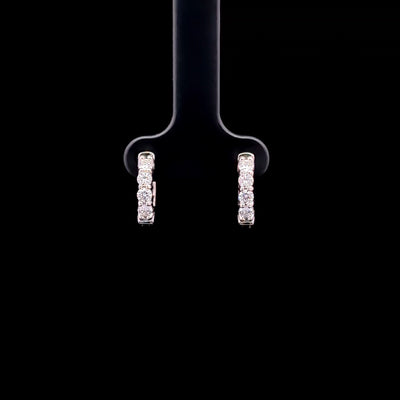 HOOPS EARRINGS 14KW EF VS2 HPHT DIA 0.45CTS