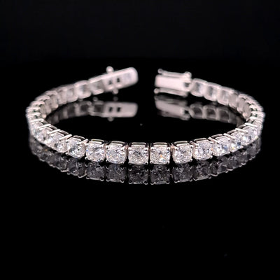 SQ CUSHION TENNIS BRACELET 14KW EF VS1 HPHT DIA 20.22CTS