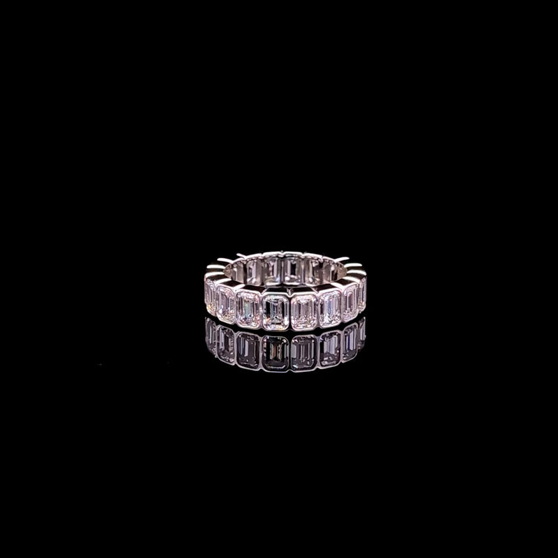 EMERALD ETERNITY BAND 14KW FG VS1 CVD DIA 5.74CTS