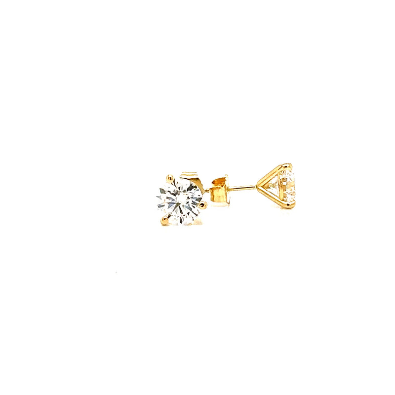 MARTINI STUD EARRINGS 14KY G VS2 CVD DIA 1.44CTS