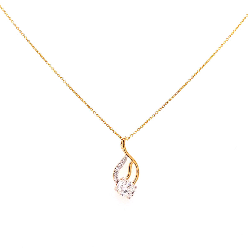FANCY PENDANTS 14KY EF VS2 HPHT DIA 0.76CTS