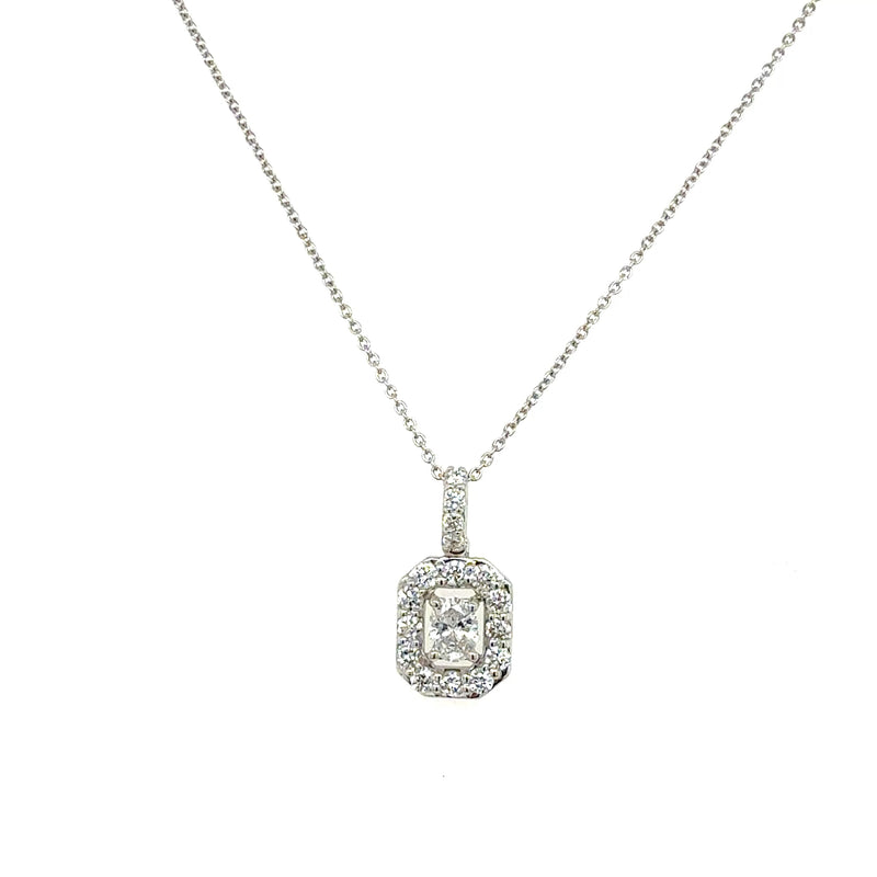 HALO OVAL PENDANTS 14KW EF VS2 HPHT DIA 0.38CTS