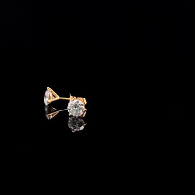 MARTINI STUD EARRINGS 14KY DE VS2 HPHT DIA 2.11CTS