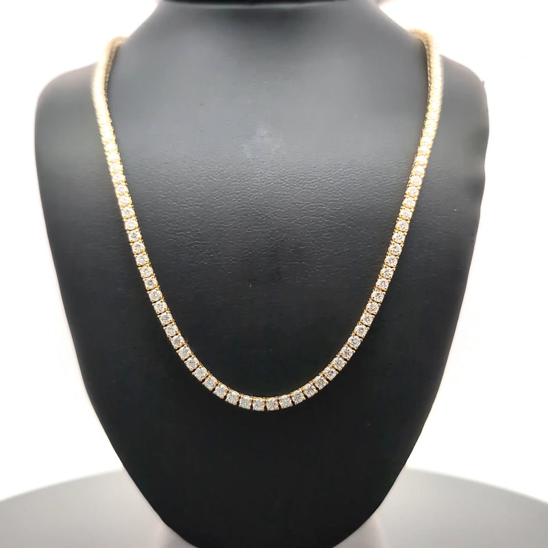 TENNIS NECKLACE 14KY EF VS2 HPHT DIA 6.88CTS