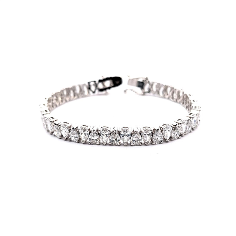TENNIS BRACELET 14KW FG VS1 CVD DIA 16.91CTS