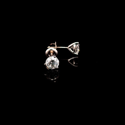 MARTINI STUD EARRING 14KW EF SI3 HPHT DIA 2.05CTS