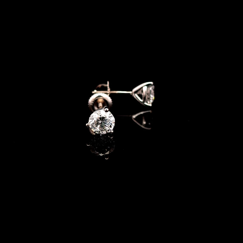 MARTINI STUD EARRING 14KW EF SI3 HPHT DIA 2.05CTS