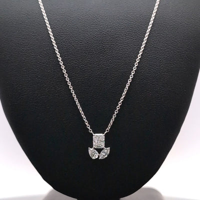 FANCY PENDANT 14KW EF VS1 HPHT DIA 0.82CTS
