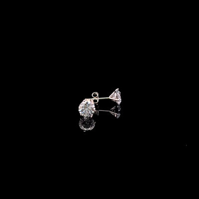 MARTINI STUD EARRINGS 14KW DE VS2 HPHT DIA 2.05CTS