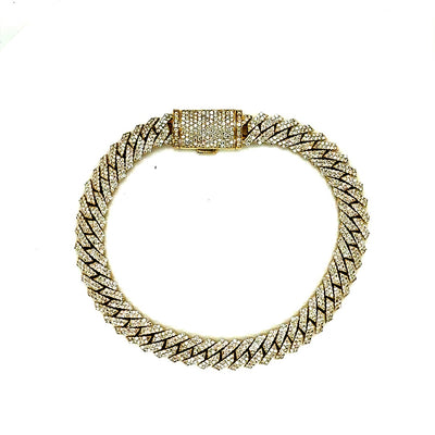 CUBAN BRACELET 14KY FG VS2 CVD DIA 4.95CTS