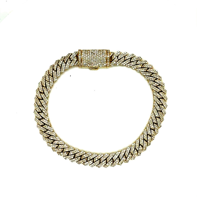 CUBAN BRACELET 14KY FG VS2 CVD DIA 4.95CTS