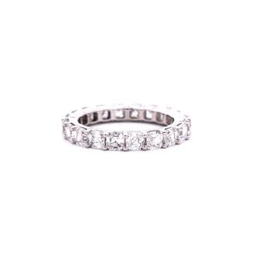 ASSCHER ETERNITY BAND 14KW EF VS1 HPHT DIA 3.15CTS