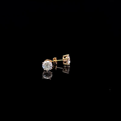 BASKET STUD EARRINGS 14KY DE VS2 HPHT DIA 2.12CTS