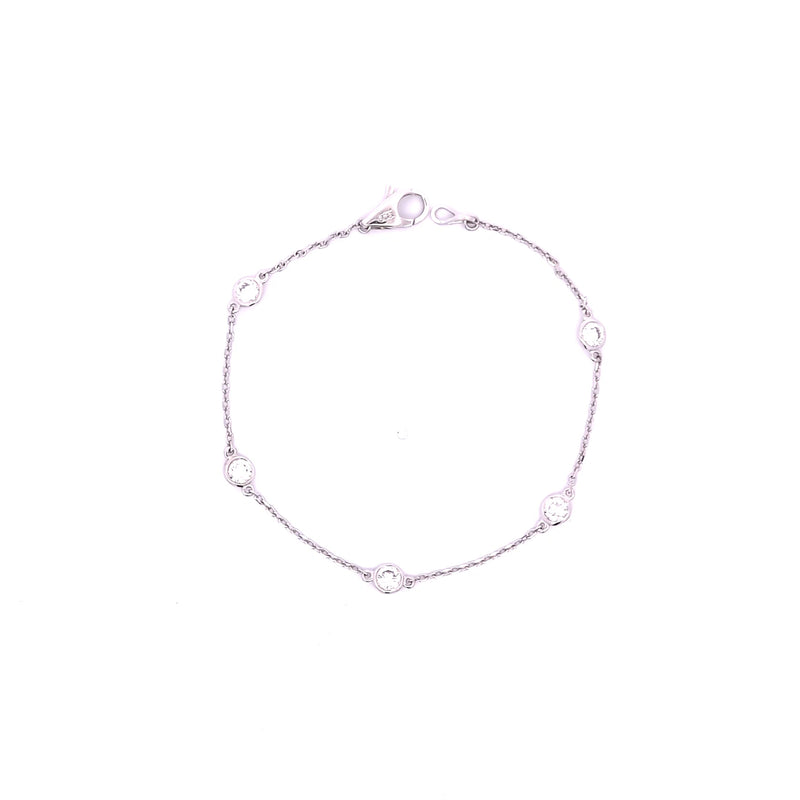 DIAMOND BY THE YARD BRACELET 14KW FG VS2 CVD DIA 0.87CTS