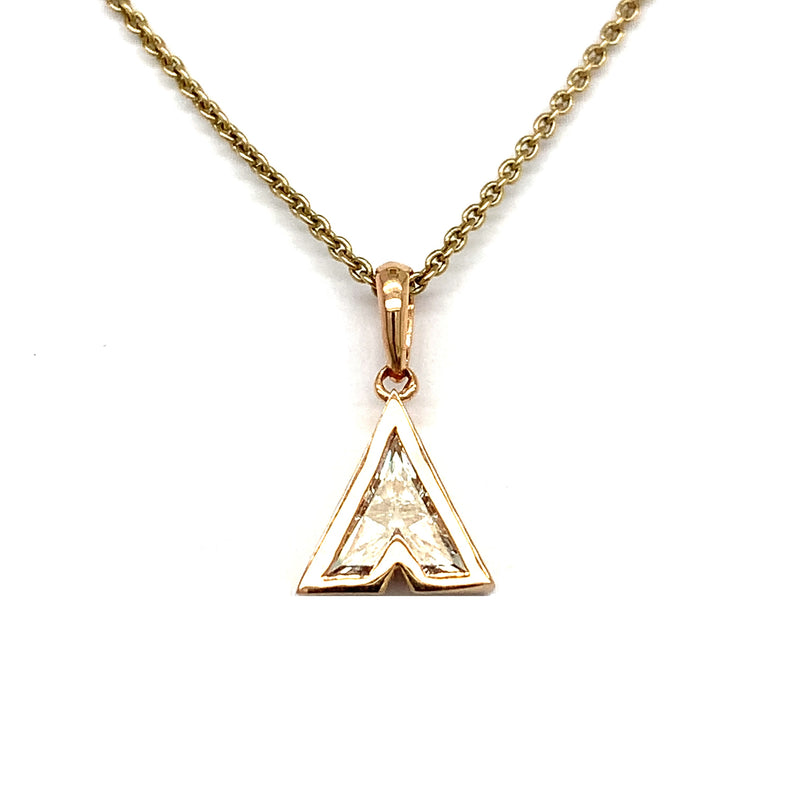 ALPHABET PENDANT 14KR D VS1 HPHT DIA 0.45CTS