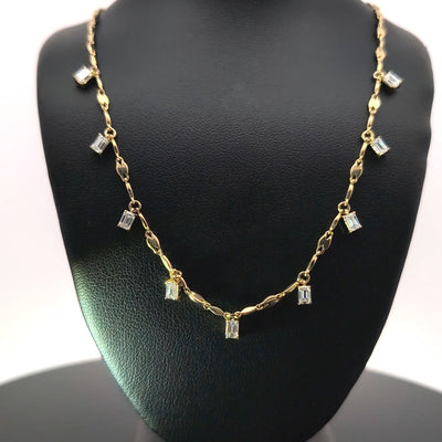 FANCY NECKLACE 14KY FG VS1 CVD DIA 1.59CTS