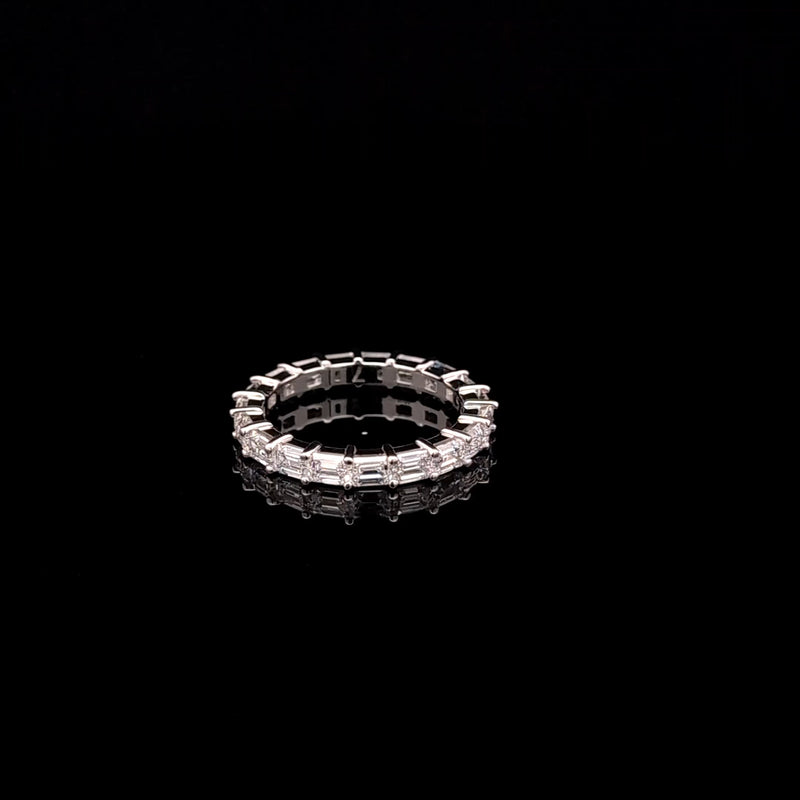 E-W EMERALD ETERNITY RING 14KW EF VS1 HPHT DIA 2.70 CTS